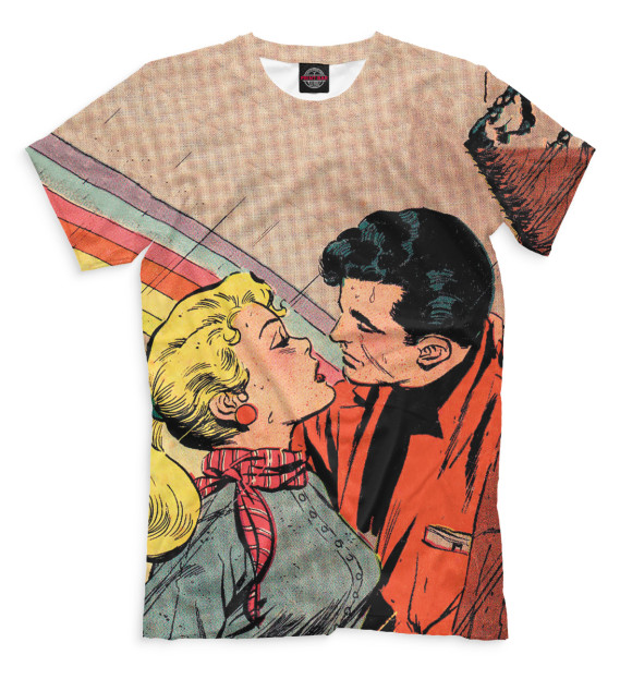 Футболка для мальчиков с изображением Поп-арт цвета Молочно-белый