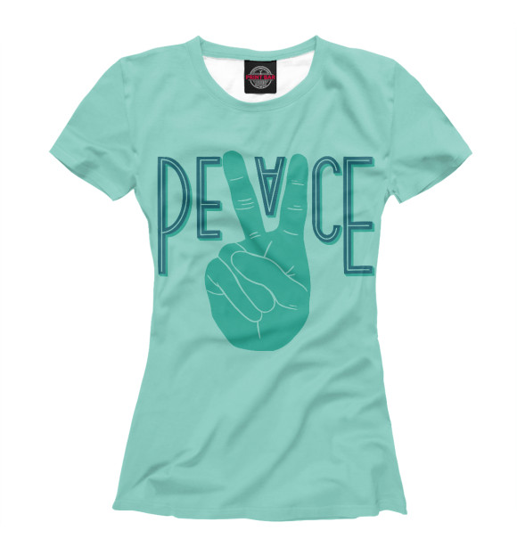 Футболка для девочек с изображением Мир цвета Белый