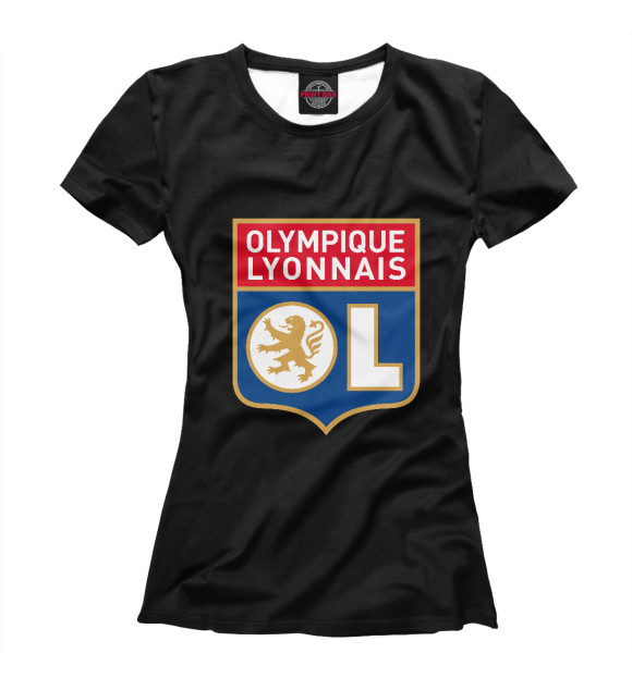 Женская футболка с изображением Olympique lyonnais цвета Белый