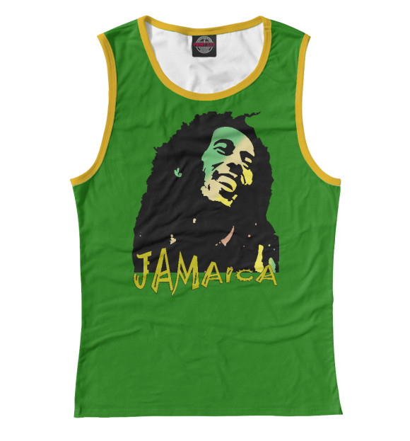 Майка для девочки с притом Jamaica цвета Белый Майка для девочки с изображением Jamaica цвета Белый