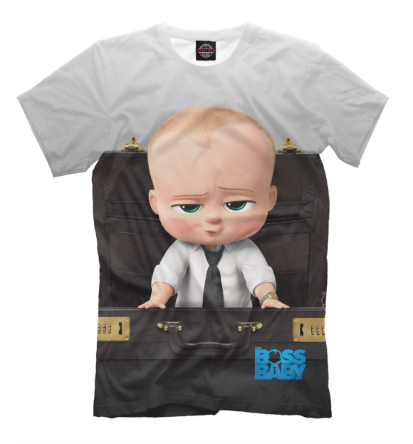 Мужская футболка с изображением Boss Baby цвета Молочно-белый