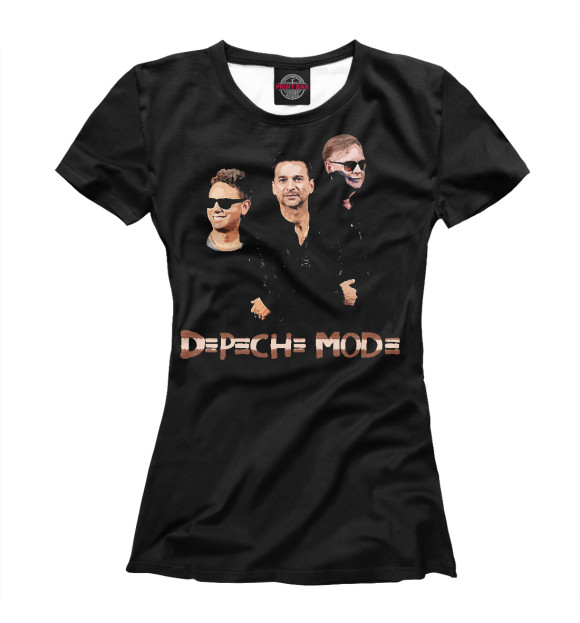 Футболка для девочек с изображением Depeche Mode цвета Белый