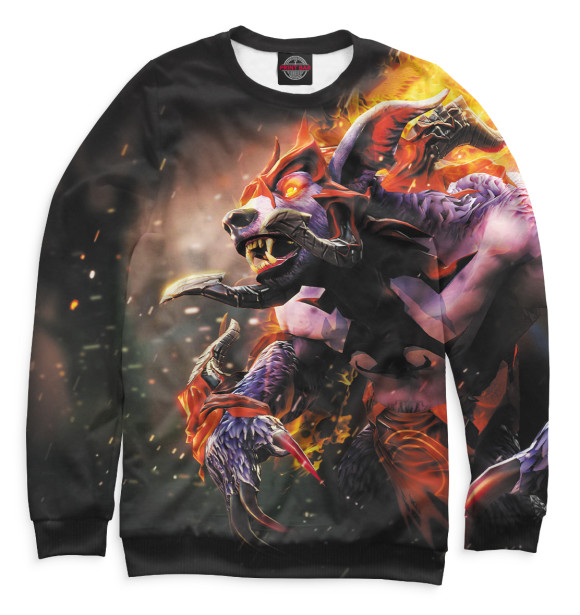 Женский свитшот с изображением Ursa цвета Белый