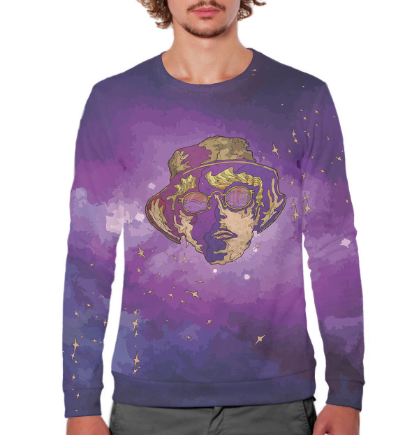 Мужской свитшот с притом Yung Lean цвета Белый Мужской свитшот с изображением Yung Lean цвета Белый