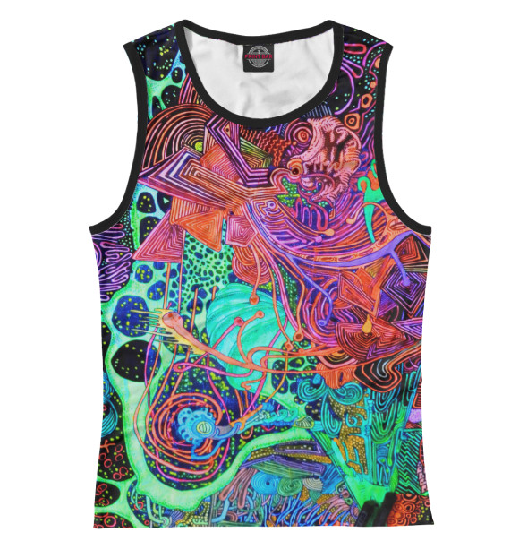 Майка для девочки с изображением Psychedelic цвета Белый
