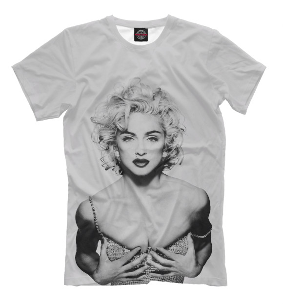Мужская футболка с изображением Мадонна цвета Бежевый