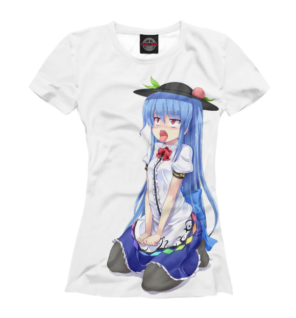 Женская футболка с изображением Твоя Ахегао тян цвета Белый