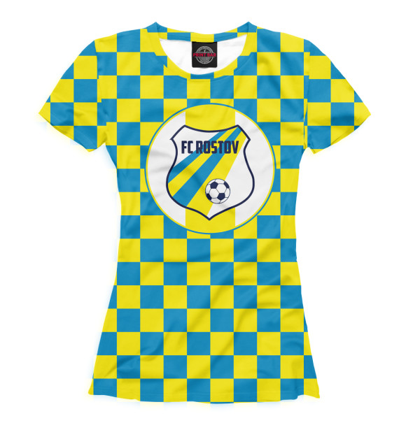 Женская футболка с изображением ФК Ростов цвета Белый