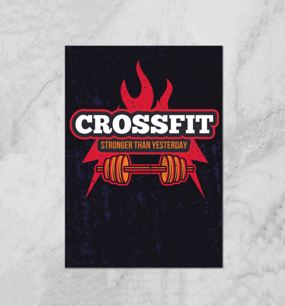 Плакат с изображением Crossfit цвета Белый