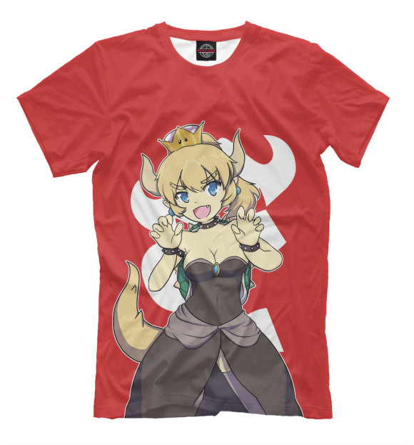 Футболка для мальчиков с изображением Bowsette цвета Молочно-белый