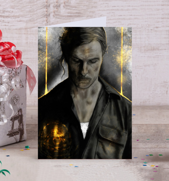 Открытка с притом Раст Коул цвета Белый Открытка с изображением Раст Коул цвета Белый