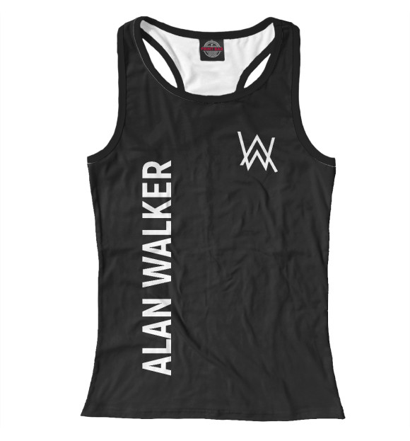 Женская майка-борцовка с изображением Alan Walker цвета Белый