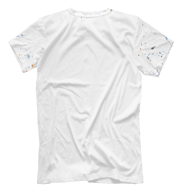 Мужская футболка с изображением Внимательная лисица цвета Белый