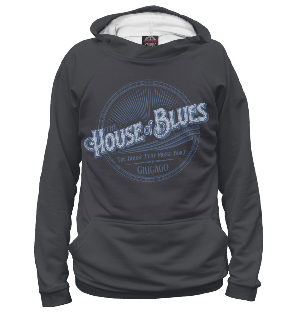 Мужское худи с изображением House of Blues цвета Белый