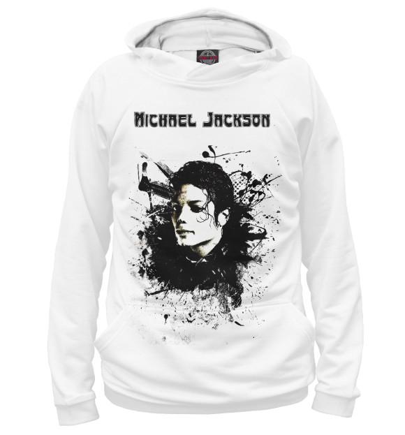 Женское худи с изображением Michael Jackson цвета Белый