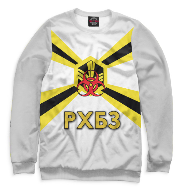 Женский свитшот с изображением Войска РХБЗ цвета Белый