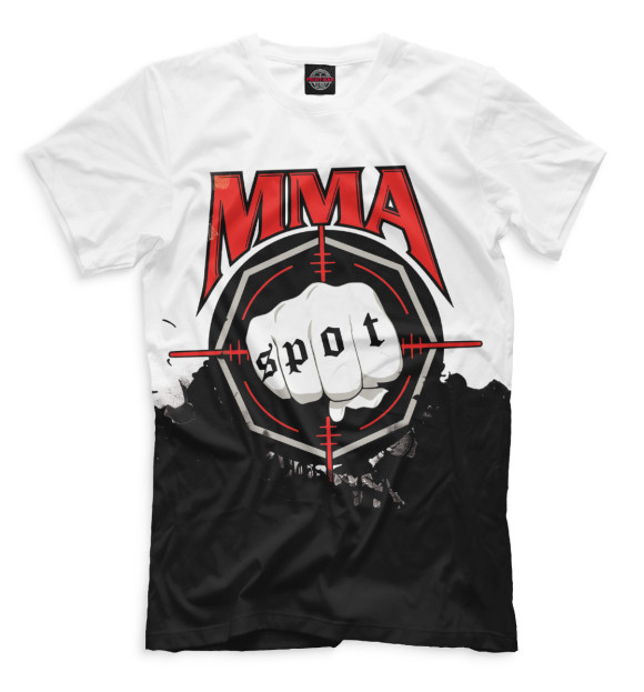 Мужская футболка с изображением MMA Spot цвета Черный