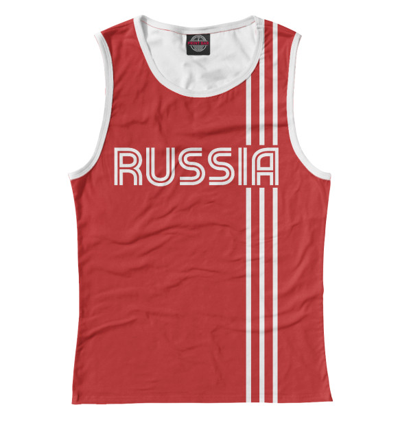 Майка для девочки с изображением Russia цвета Белый