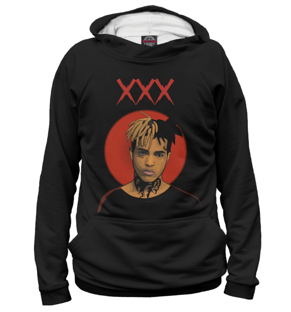 Женское худи с изображением XXXTentacion цвета Белый