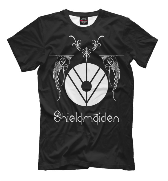 Футболка для мальчиков с изображением Shieldmaiden цвета Черный