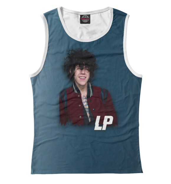 Майка для девочки с притом LP цвета Белый Майка для девочки с изображением LP цвета Белый