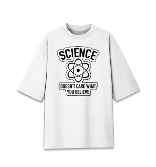 Мужская футболка оверсайз Mathematics and physics Science doesnt care