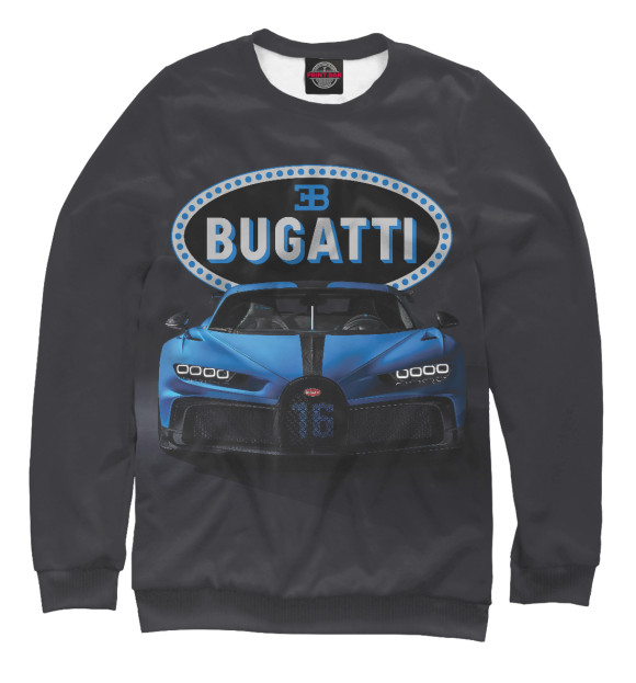 Свитшот для мальчиков с изображением Bugatti цвета Белый
