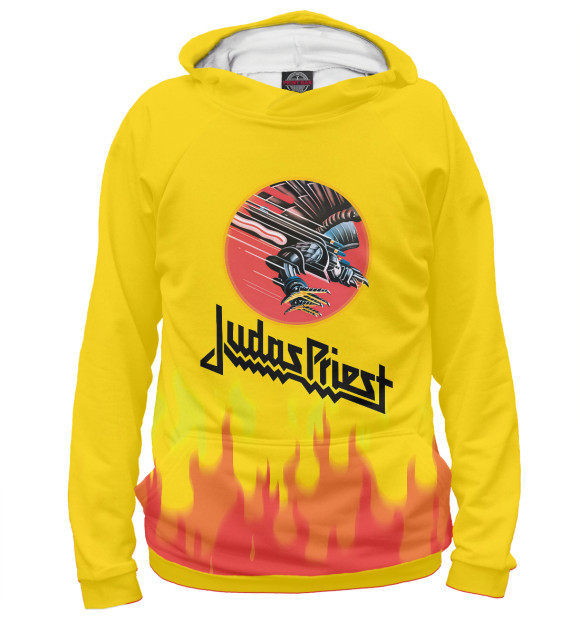 Женское худи с изображением Judas Priest цвета Белый