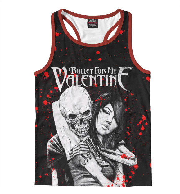 Мужская майка-борцовка с изображением Bullet For My Valentine цвета Белый