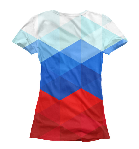 Женская футболка с изображением триколор цвета Белый