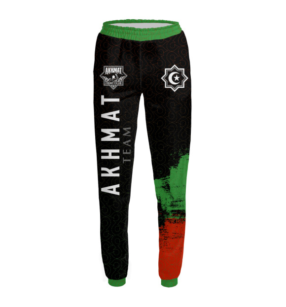 Женские спортивные штаны с изображением Akhmat Fight Club Team цвета Белый