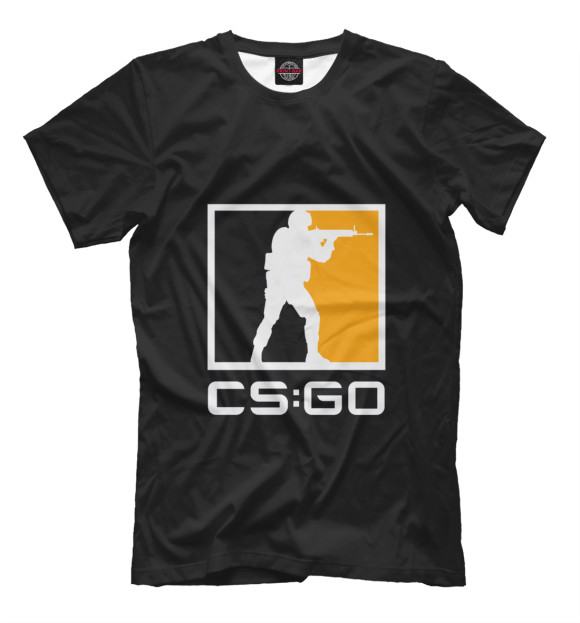 Мужская футболка с изображением CS:GO цвета Черный