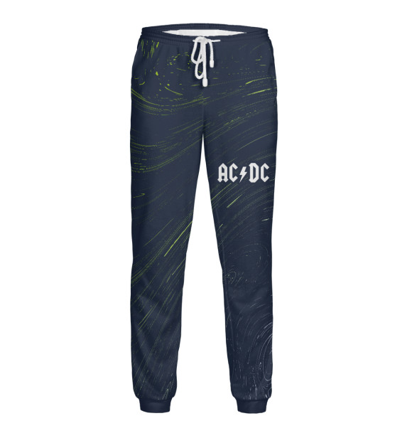 Мужские спортивные штаны с изображением AC DC цвета Белый