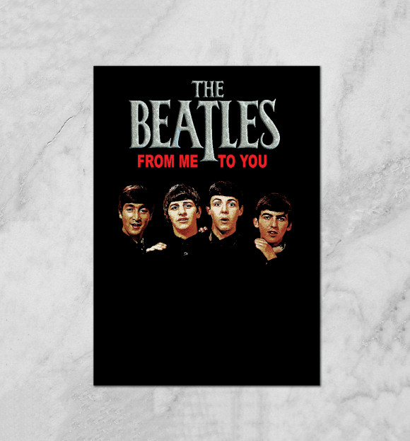 Плакат с притом The Beatles цвета Белый Плакат с изображением The Beatles цвета Белый