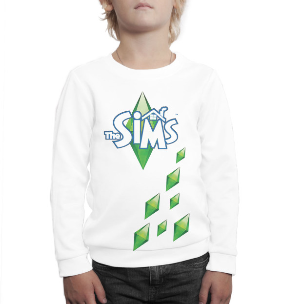 Свитшот для мальчиков с изображением The Sims цвета Белый