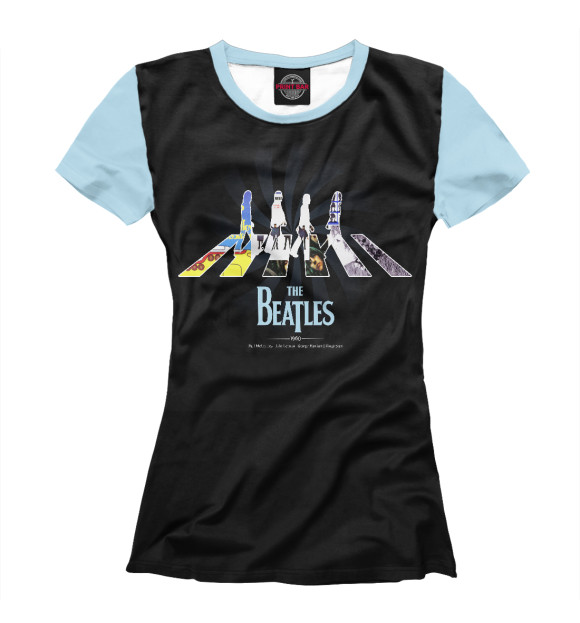 Футболка для девочек с изображением The Beatles цвета Белый