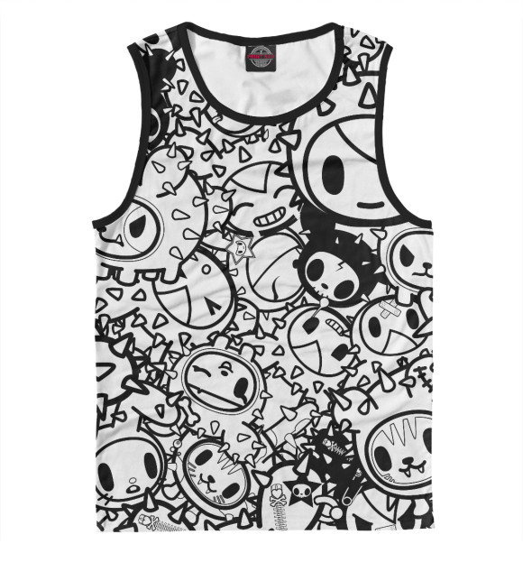 Мужская майка с изображением Tokidoki цвета Белый