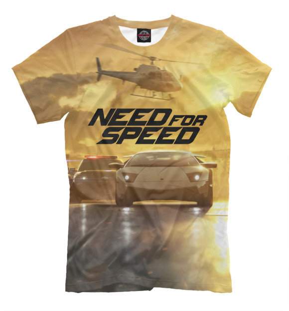 Мужская футболка с изображением Need For Speed цвета Молочно-белый