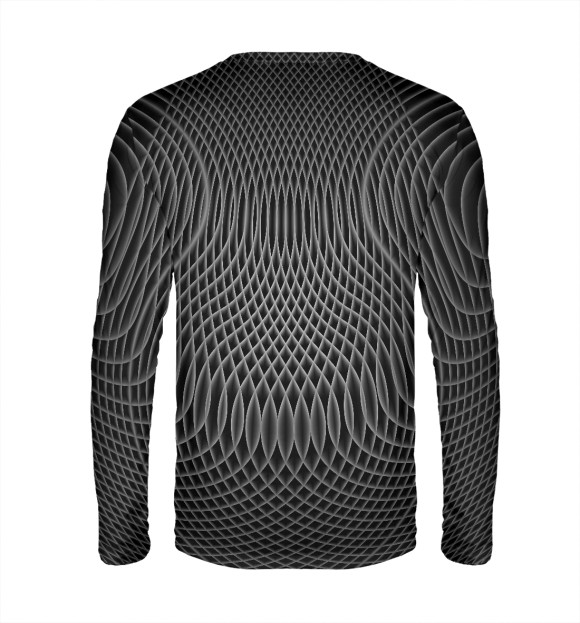 Мужской лонгслив с изображением Isoteric lines цвета Белый