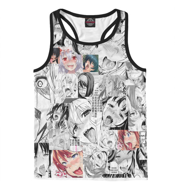 Мужская майка-борцовка с изображением Тяночки цвета Белый