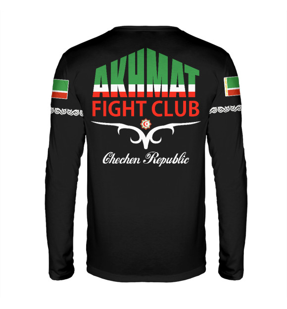 Мужской лонгслив с изображением Akhmat - Fight Club цвета Белый