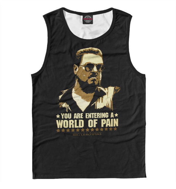 Майка для мальчика с изображением The Big Lebowski цвета Белый