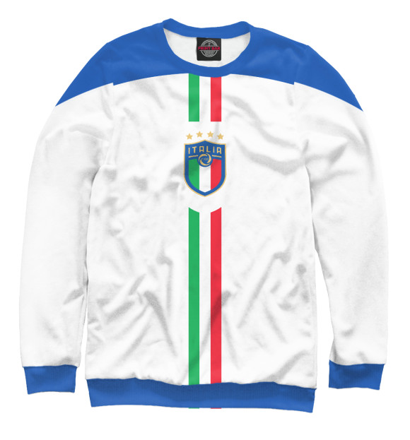 Мужской свитшот с изображением Италия цвета Белый