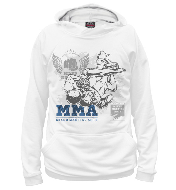 Женское худи с изображением MMA цвета Белый