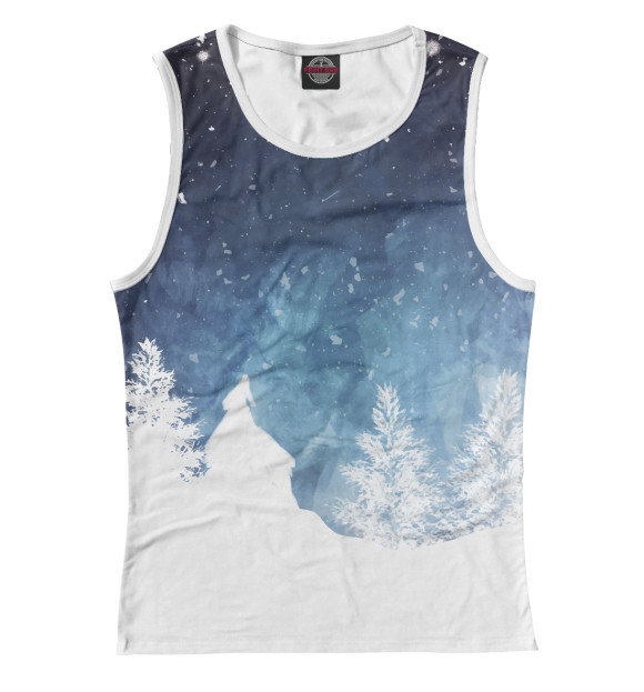 Майка для девочки с изображением Night Forest цвета Белый