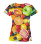 Женская футболка фруктовый винегрет
