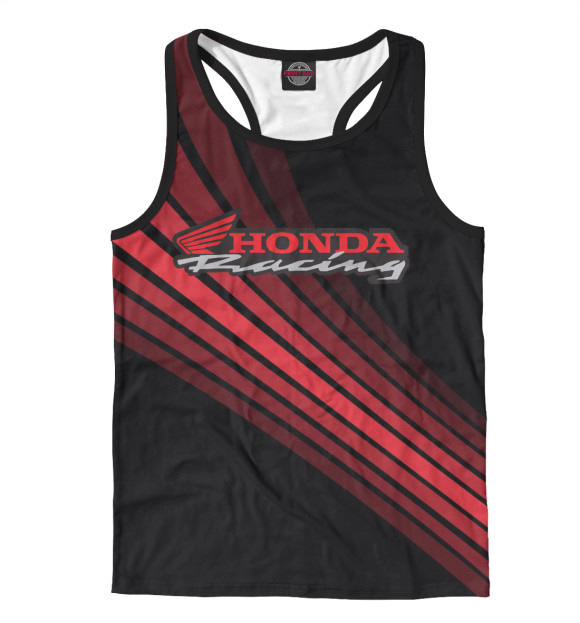 Мужская майка-борцовка с изображением Honda цвета Белый