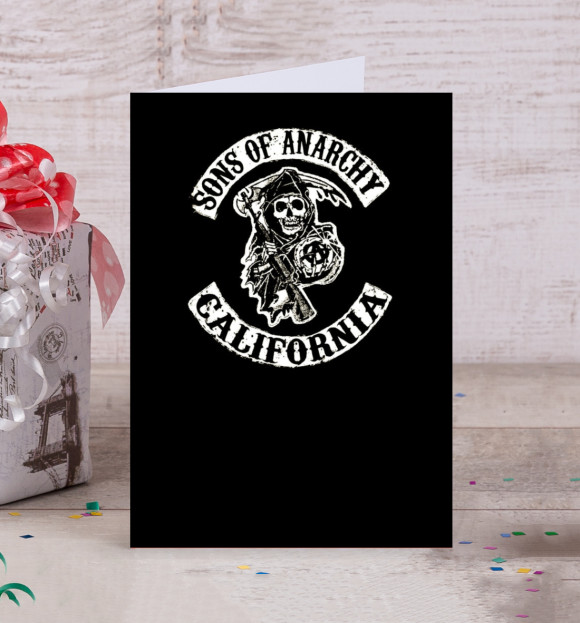 Открытка с изображением sons of anarchy цвета Белый