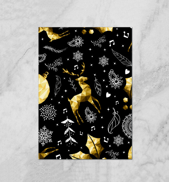 Плакат с изображением Новый год цвета Белый