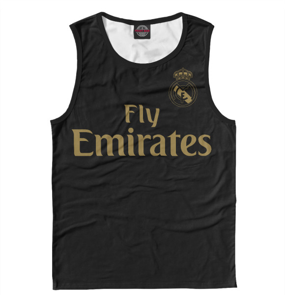Майка для мальчика с изображением Real Madrid Black цвета Белый